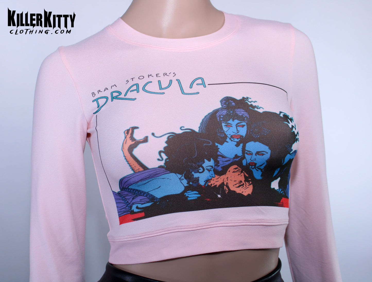 Dracula Brides Pink Crop Top