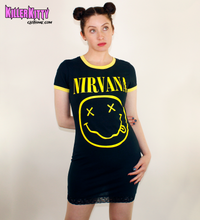 Load image into Gallery viewer, Nirvana Ringer Dress Grunge
