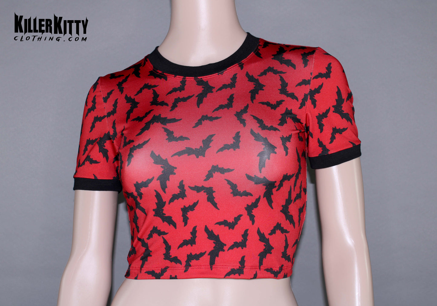 Red Bats Crop Top