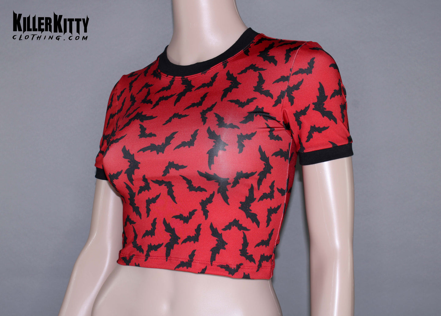 Red Bats Crop Top