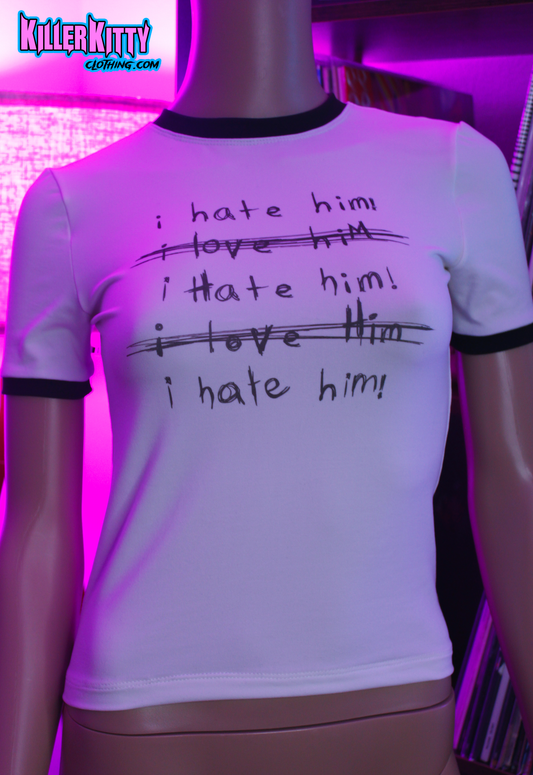 I Hate Him Ringer Shirt Alt 90s