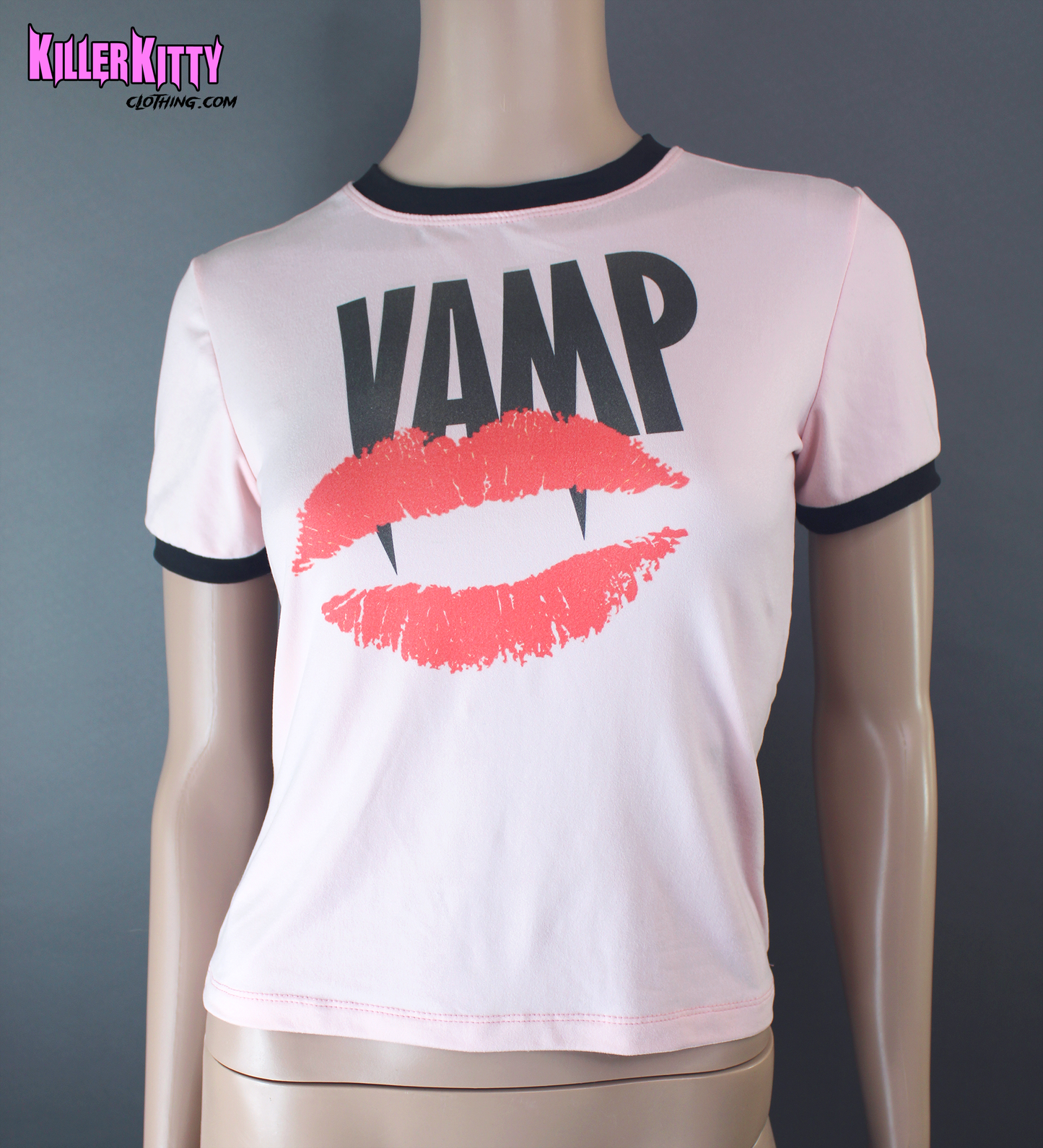 Vamp 80s Horror Movie Ringer Shirt