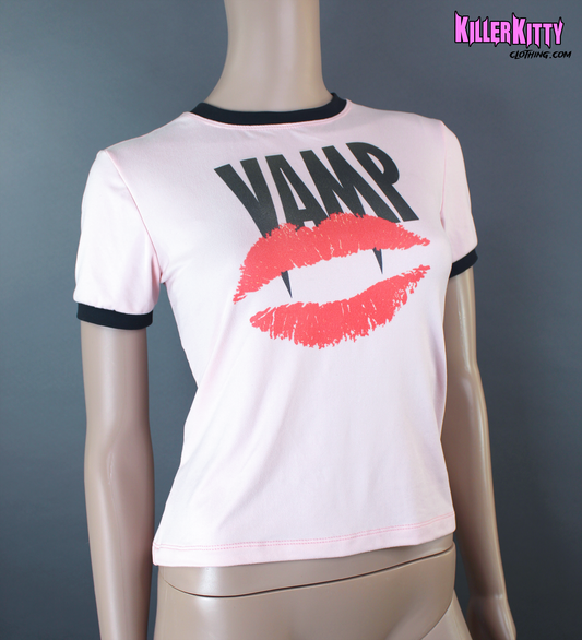 Vamp 80s Horror Movie Ringer Shirt