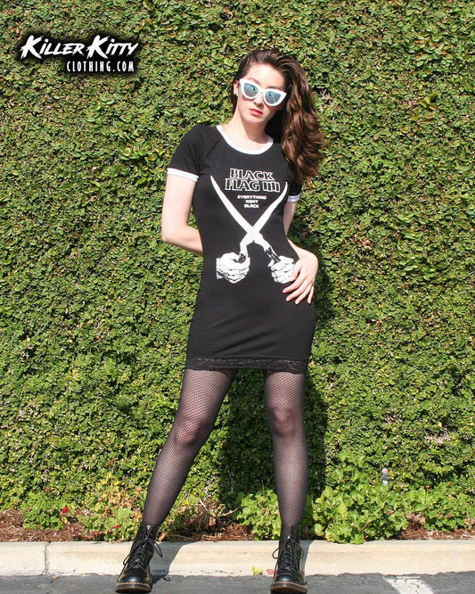 Black Flag Ringer Dress