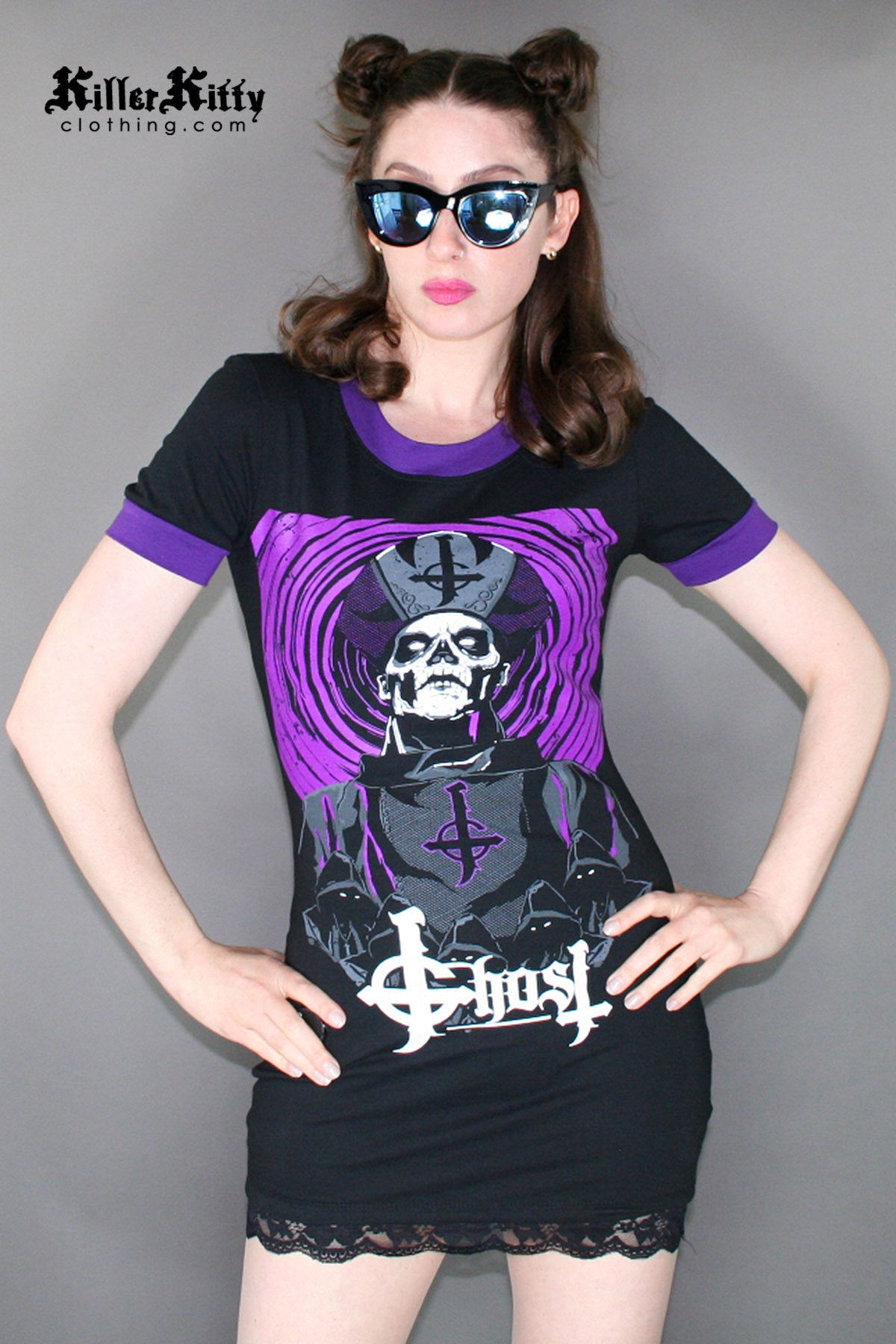 Ghost Purple Ringer Dress