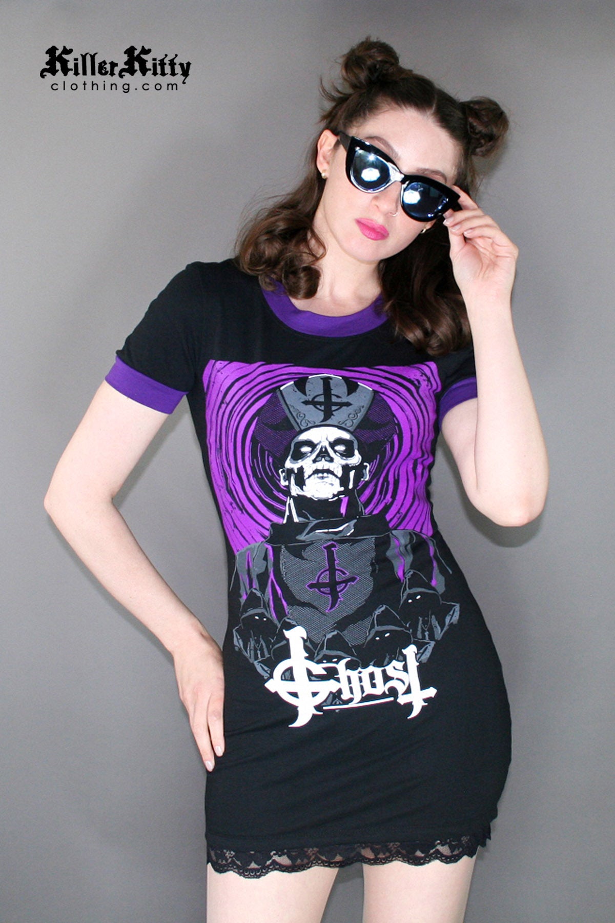 Ghost Purple Ringer Dress
