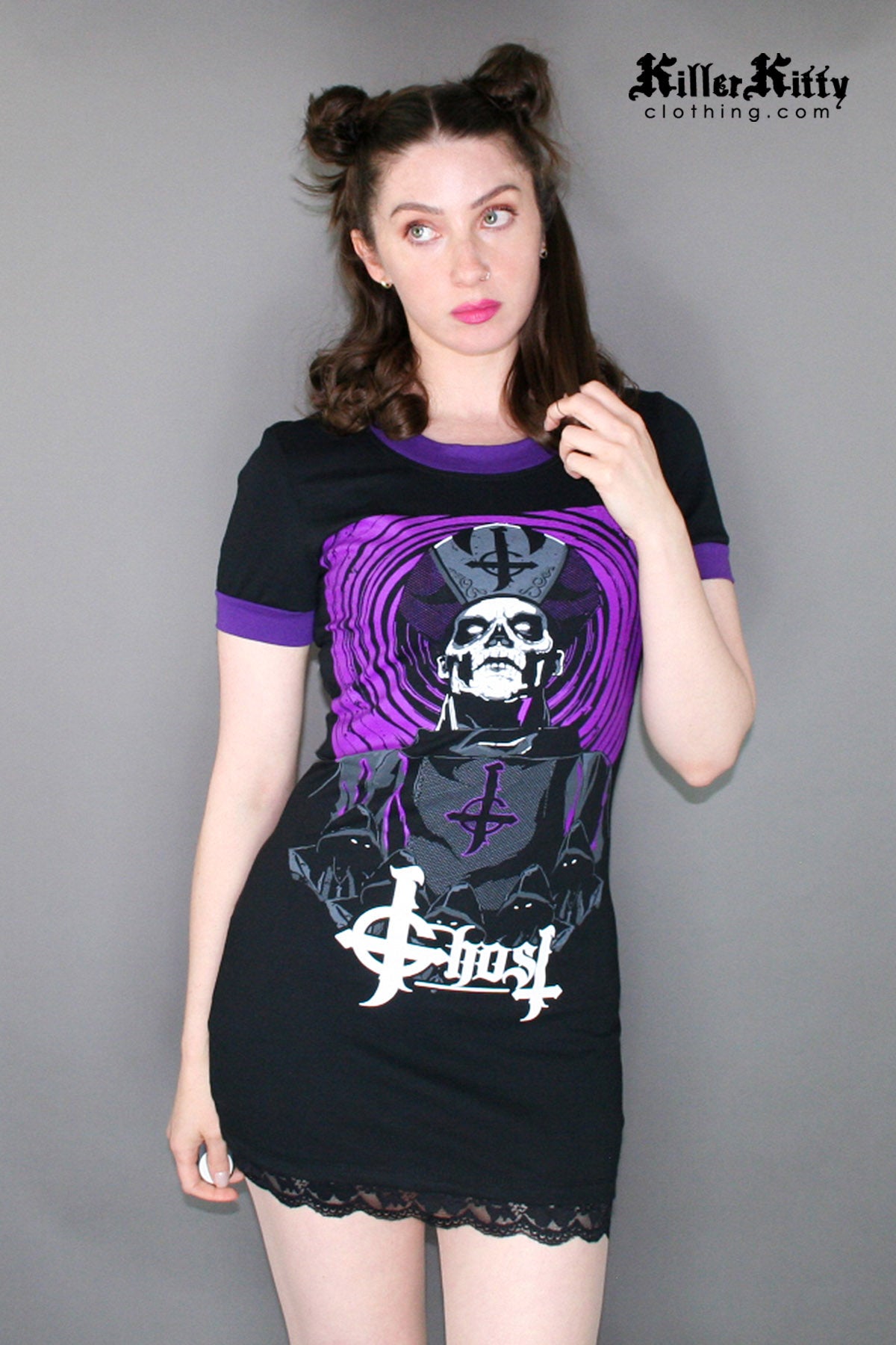 Ghost Purple Ringer Dress