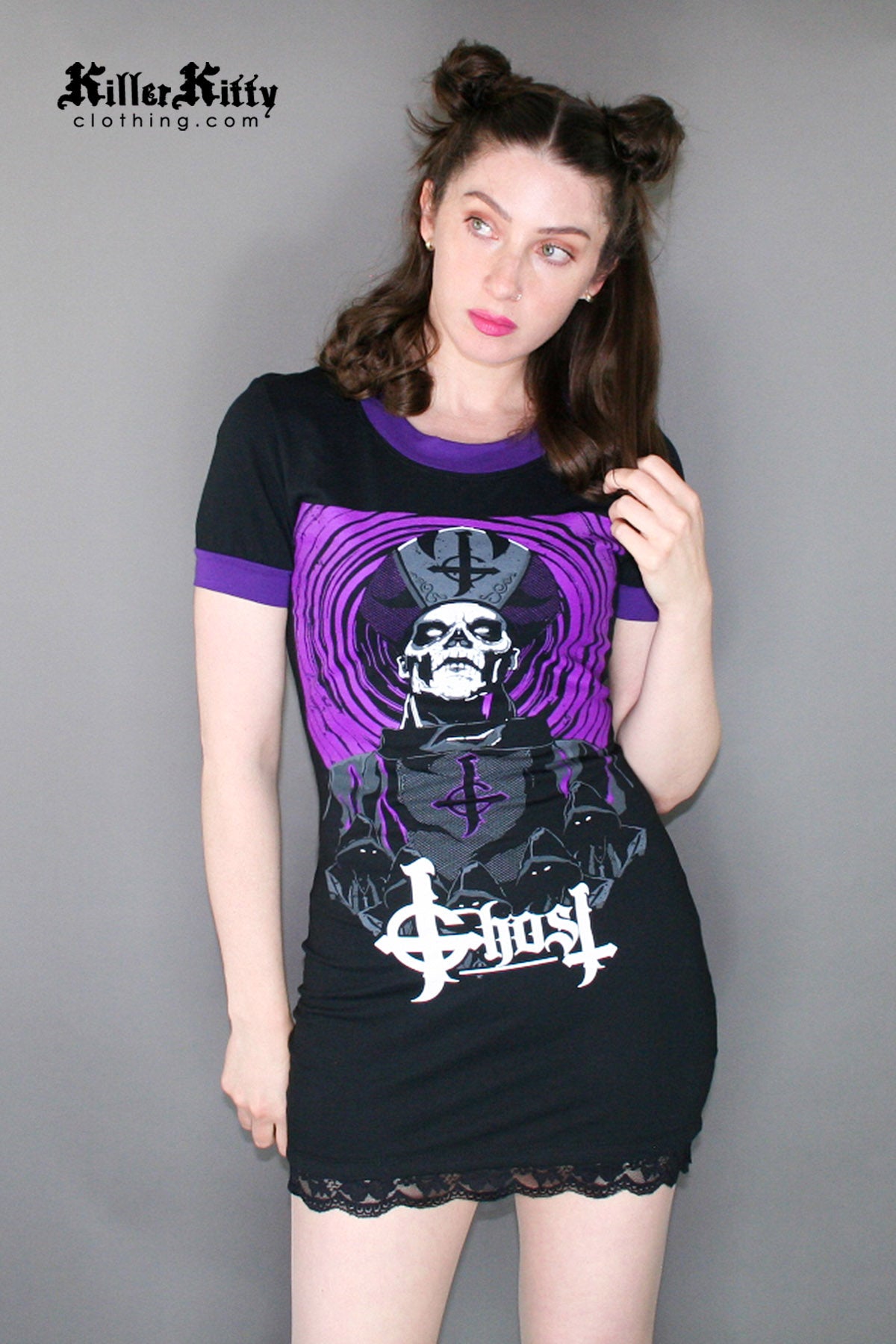 Ghost Purple Ringer Dress