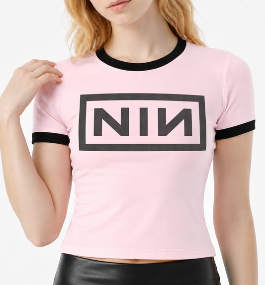 Nine Inch Nails Ringer Shirt (Pink)