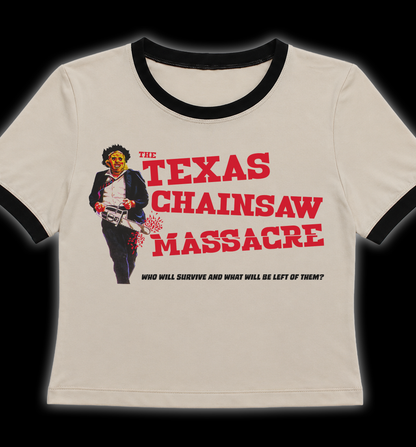 Texas Chainsaw Massacre Leatherface Cropped Shirt