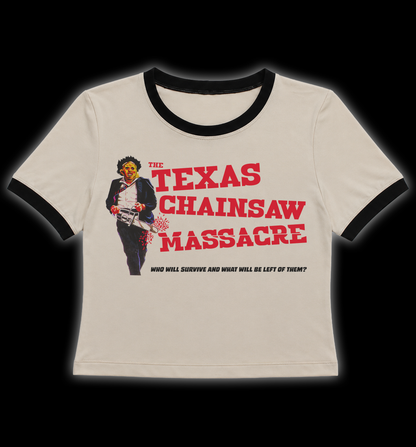 Texas Chainsaw Massacre Leatherface Cropped Shirt