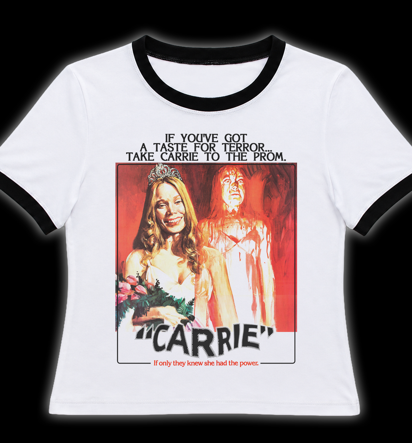 Carrie Horror Movie Ringer Shirt