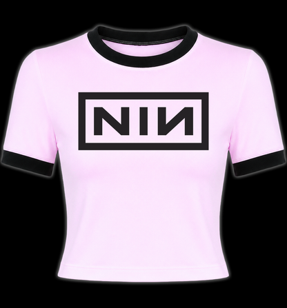 Nine Inch Nails Ringer Shirt (Pink)