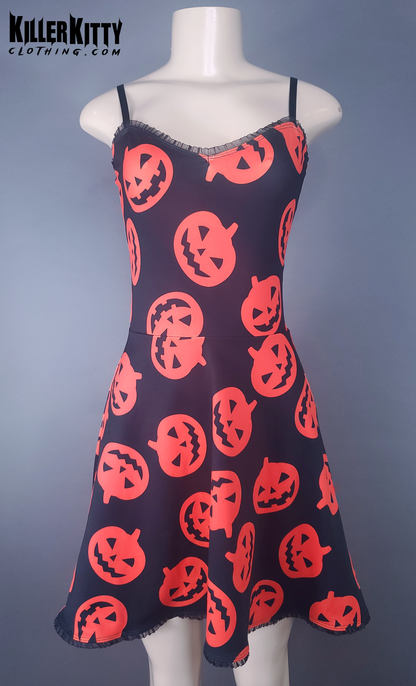 Pumpkin Halloween Skater Dress