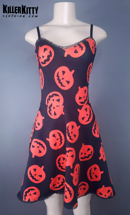 Pumpkin Halloween Skater Dress