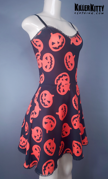 Pumpkin Halloween Skater Dress