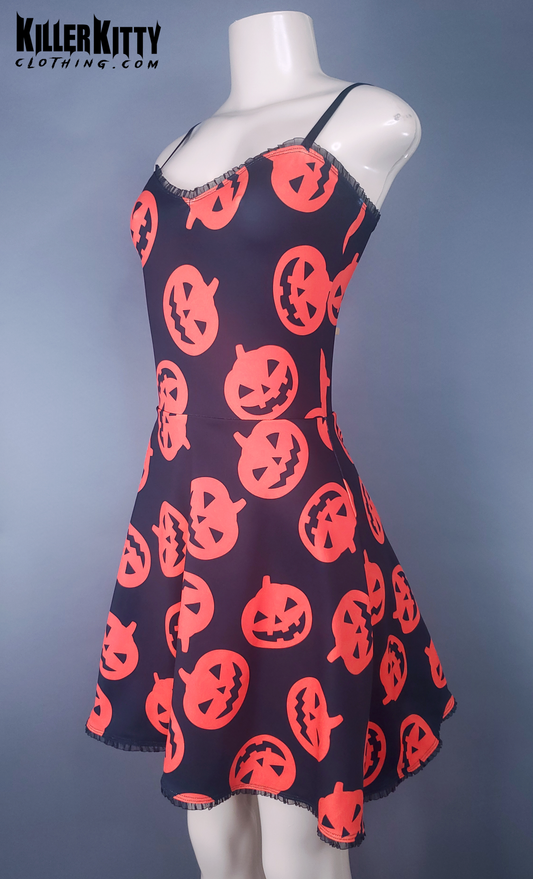 Pumpkin Halloween Skater Dress