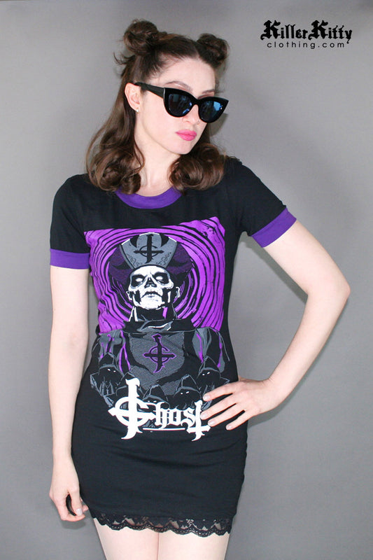 Ghost Purple Ringer Dress