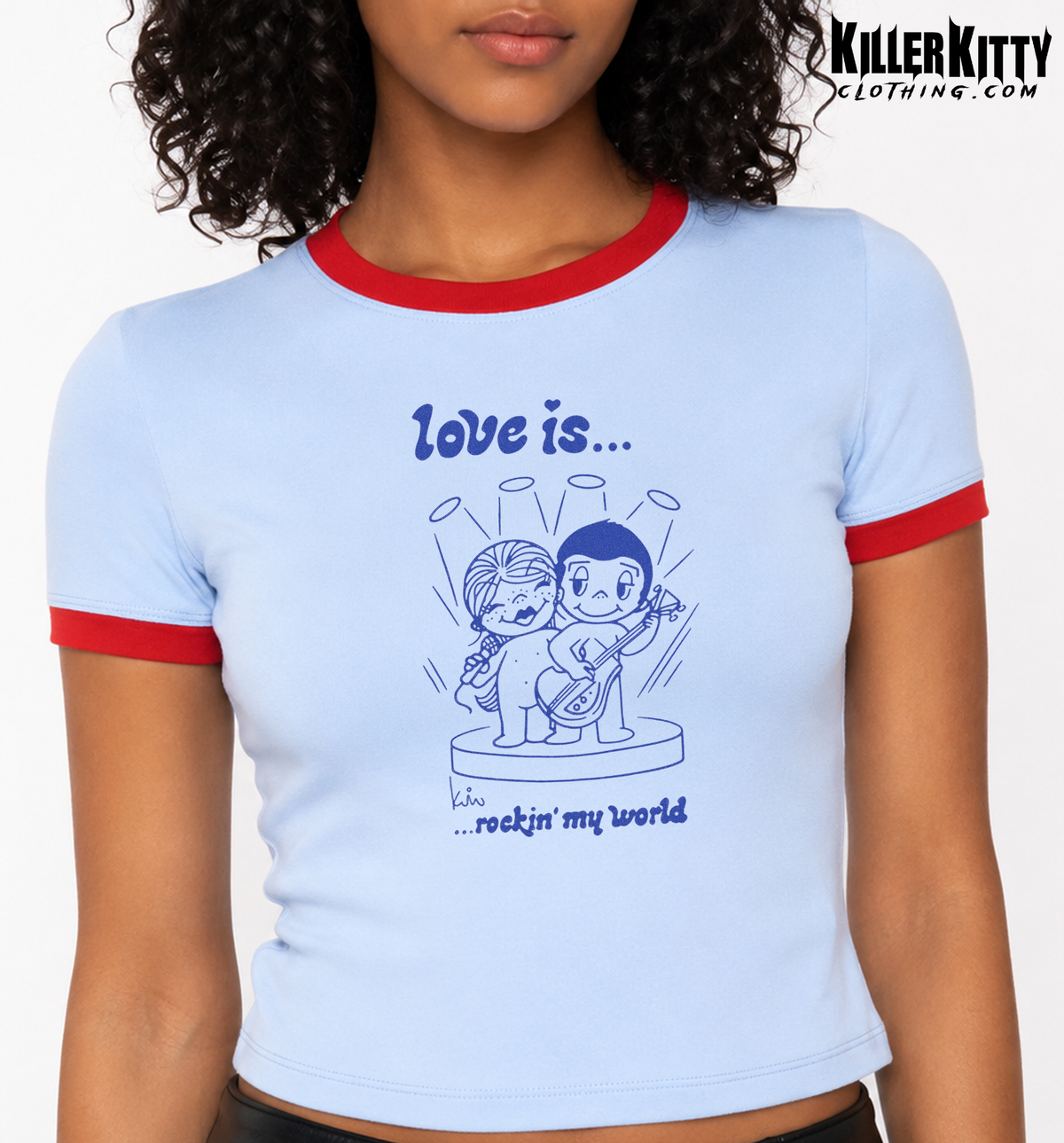Love Is... Rockin' My World Ringer T-Shirt - Eternal Sunshine Of The Spotless Mind