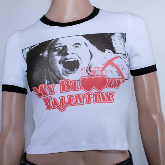 My Bloody Valentine Ringer Crop Top