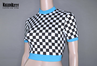 Checker Crop Top