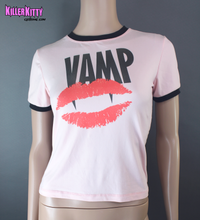 Load image into Gallery viewer, Vamp 80s Horror Movie Ringer Shirt
