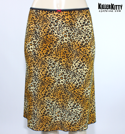 Classic Leopard Print Midi Skirt