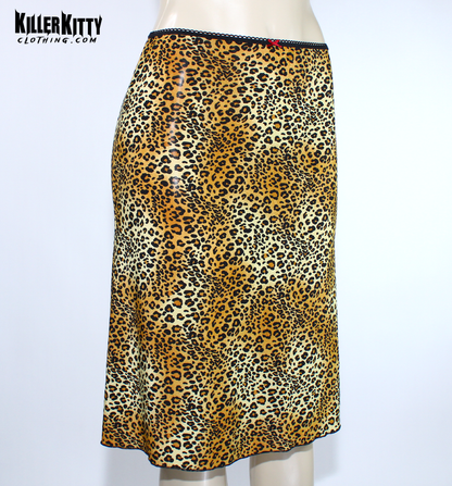 Classic Leopard Print Midi Skirt