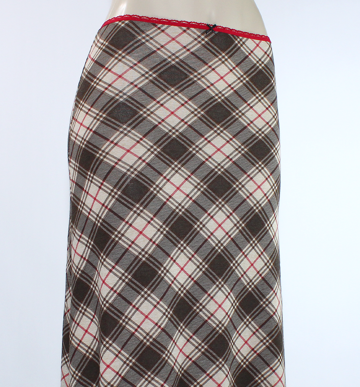 90s Alt Grunge Plaid Maxi Skirt