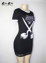 Load image into Gallery viewer, Black Flag Ringer Dress
