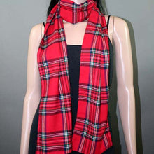 Load image into Gallery viewer, Red Tartan Plaid Scarf
