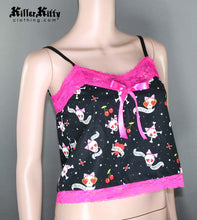 Load image into Gallery viewer, Pink Lace Skull Camisole
